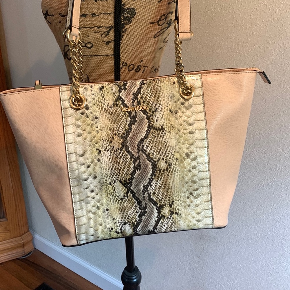 Brand new with tags Calvin Klein reptile embossed bag.